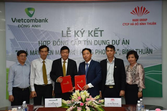Tập đoàn Hà Đô ký và Vietcombank Đông Anh ký kết hợp đồng tín dụng tài trợ Dự án điện mặt trời Hồng Phong 4