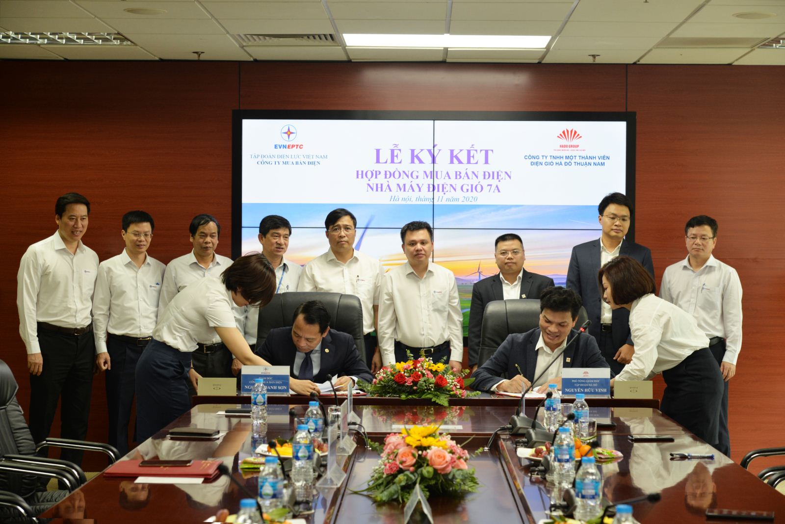 Tập đoàn Hà Đô ký kết hợp đồng mua bán điện với Tập đoàn Điện lực Quốc gia Việt Nam  tại dự án điện gió 7A