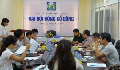 ĐẠI HỘI ĐỒNG CỔ ĐÔNG CÔNG TY CP THIẾT BỊ GIÁO DỤC 1 THÀNH CÔNG TỐT ĐẸP