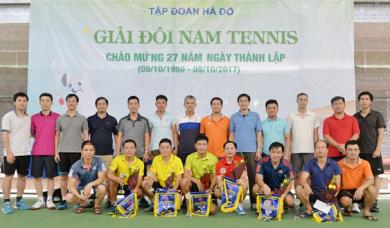 TẬP ĐOÀN HÀ ĐÔ TỔ CHỨC GIẢI ĐÔI NAM TENNIS KỶ NIỆM 27 NĂM NGÀY THÀNH LẬP