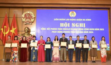 Công đoàn Hà Đô nhận giấy khen hoàn thành tốt công tác năm 2023