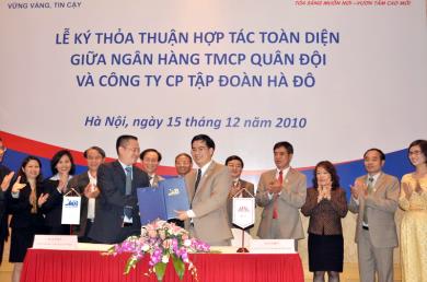 Tập đoàn Hà Đô ký thỏa thuận hợp tác toàn diện với Ngân hàng TMCP Quân đội